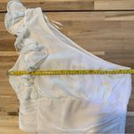 Lilyful NWT  White Ruffle One Shoulder Top L Photo 3