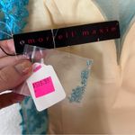 Morrell Maxie blue floral lace embroidered mesh sequins tulle dress NEW 0 Photo 5