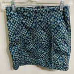 Free People Modern Femme Indigo Green Diamond Print Skirt. Size 4 Photo 1