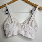 Luvlette Ribbed White Bra Bralette Women’s Size Large Soft Adjustable Straps Photo 1