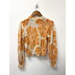 Marine layer  Alma Puff Sleeve Sweater Orange Floral Size XS Photo 7