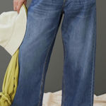 Anthropologie Pilcro Wide Leg Jeans Womens Pleated Baggy High Rise Size 28 Photo 0