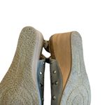 Pikolinos Benissa Laser Cut Green Leather Wedge Sandals Leather Size 38 7.5 Photo 11