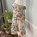 Nanette Lepore Size 4 Belle Fleur Strapless Floral Dress Tie Pockets Linen Silk Photo 8