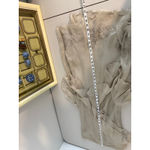 Vintage 90s Y2K Champagne Ruffle 100% Silk Strapless Beaded Dress Fairycore S Gray Size XS Photo 3