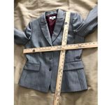 STRESA ASL Women's Blazer Button Gray Stripe 12P Jacket Long Sleeve Open Front Size 12 Photo 7