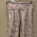Fabletics Pure Luxe Women’s Foil Floral Print Pink Atheltic Gym Workout Leggings Photo 1