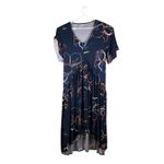 Avenue  Midi Dress Navy V-Neck 22/24 Tie Back Short Sleeves Photo 12