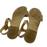 J.Crew  Factory Raffia Ankle Strap Sandal Size 10 Boho Metallic Silver Tan Woven Photo 6