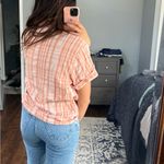 Universal Threads Salmon Checkard Button-Up Shirt Photo 1