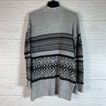 Vanity Womens Black Gray Aztec Open Cardigan Sweater Sz L juniors Fall Winter Size L Photo 1
