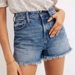 Madewell Perfect Jean Shorts Raw Hem Medium Wash Size 32 Photo 0