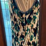 Vera Wang Simple lightweight scoop neck aqua,tan,blue & black color dress size M Photo 6