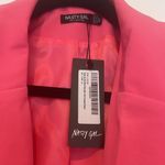 Nasty Gal NWT  Hot Pink Keep Up the Work Shoulder Pad Cropped Blazer Sz 12 Photo 3
