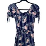 Derek Heart Floral short sleeve romper with cutouts on sleeves Photo 1