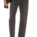NWT Agolde aritzia Criss Cross Straight leg jeans denim size 24 black shambles Photo 0