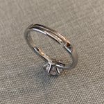Sterling Silver Zircon Ring (Size 6 Photo 3
