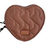 Lug Heart Zip Coin Pouch Key Clip Bag Charm Quilted Pink Purse Earbuds Case Photo 0