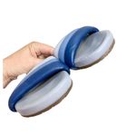 Seychelles  Sandals Size 9 Leather Low Key Blue Bright Open Toe Slides‎ Photo 6