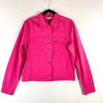 VINTAGE Escada Womens Jacket Pink Button Up Denim Trucker Long Sleeve 40 US XS Photo 0