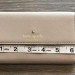 Kate Spade Beige Saffiano Leather Wallet Wristlet Photo 3
