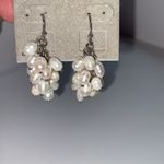 Mariah Designs Clustered Bunch Drop Dangle Pearl Bridal Earrings Wedding Day‎ White Photo 1