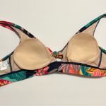 Kona Sol  Tie Front Tropical Floral Bikini Top NWOT S Photo 6