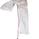 Pistola WOMEN WHITE OUT RIPPED DESTROYED CROP RAW HEM JEANS STYLE P8641-WH SZ 27 Photo 6