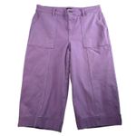 Talbots  14P 14 Petite Wide Leg Cropped Jeans Spring Lilac High Waisted HEMMED Photo 1