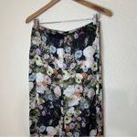 Adam Lippes  Collective floral high rise wide leg satin culottes pants 4 FLAWED Photo 3