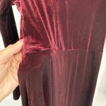 CDC Vintage Deep Red Velvet Long Sleeve Formal Dress Size 6 Photo 3