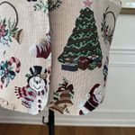 Vintage 90s Northern Traditions Snowman Christmas Tree Tapestry Vest XL Green Photo 3