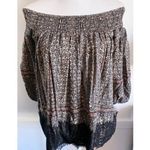 Anthropologie  Vanessa Virginia • Augusta Off-Shoulder Lace Blouse Photo 0
