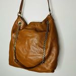 Michael Kors Women's Jetset Brown Leather Gold Chain Handle Shoulder Bag Photo 10