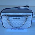 Michael Kors Bright White Chain Crossbody Purse Photo 1