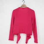 Garnet Hill  Pink Cashmere Waterfall Cardigan Sweater Size S Photo 4