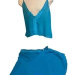 Amoureuse cami and pants sleepwear pajama set feminine plus size 1x Green Photo 0