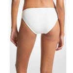 Michael Kors Stretch Nylon Bikini Bottom Hipster Brief White L FLAW Photo 1