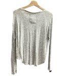 Superdry  MEDIUM Gray Osakaya Pink Glitter Graphic Tee Shirt T-Shirt Long Sleeve Photo 1