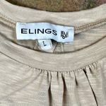 Elings Women’s Tan Sleeveless Tiered Tank Large Photo 6