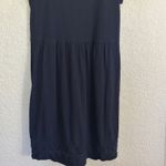 J. Jill Navy Blue M Lace Trimmed Tunic Dress Knee Length Short Sleeve Pockets Size M Photo 10