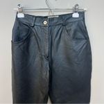 Forenza  Vintage Leather Black Pants Size 6 High Rise Genuine Leather Photo 3