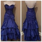 High low prom gown Blue Size 4 Photo 1