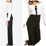 STAUD  Palladium Jumpsuit Sz 0 Off Shoulder Straight Leg Minimalist Quiet Luxury Photo 2