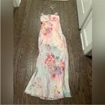 For Love and Lemons Lisa Sheer Floral Maxi Dress Pink Size M Photo 4