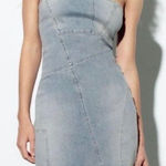 ZARA NWT  Denim Strapless Mini Dress Photo 0