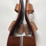 TOSCANELLA Women's Tan Made In Italy Gaucho Raffia Heeled Sandals Sz 9.5 Photo 1