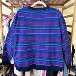 Woollovers All Over Fairisle Cardigan Size XL Wool Purple Multi Color Funky‎ Photo 1