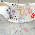 Maje  Ramake Printed Jacquard And Ruffle Dress Photo 7