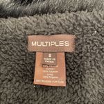 Multiples PS Open Front Faux Fur Fleece Lined Black Vest Size Small Photo 4